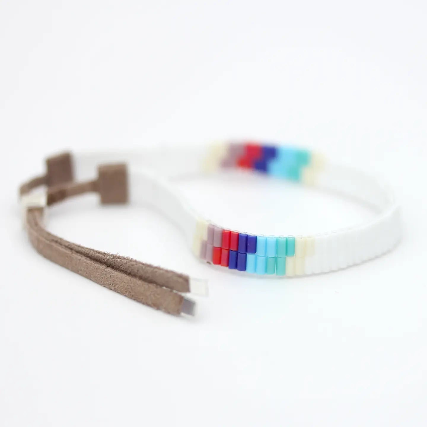 Bolt White Beaded Bracelet