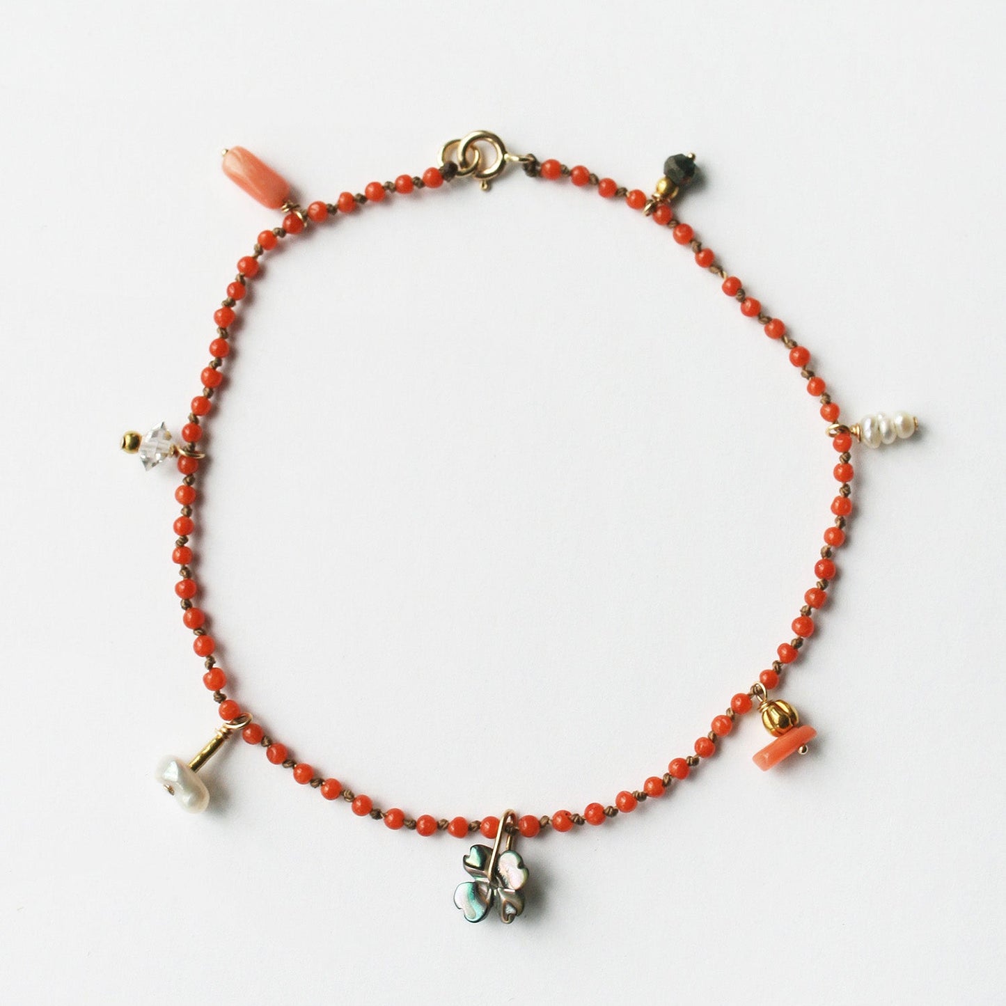 Coral Charms Bracelet