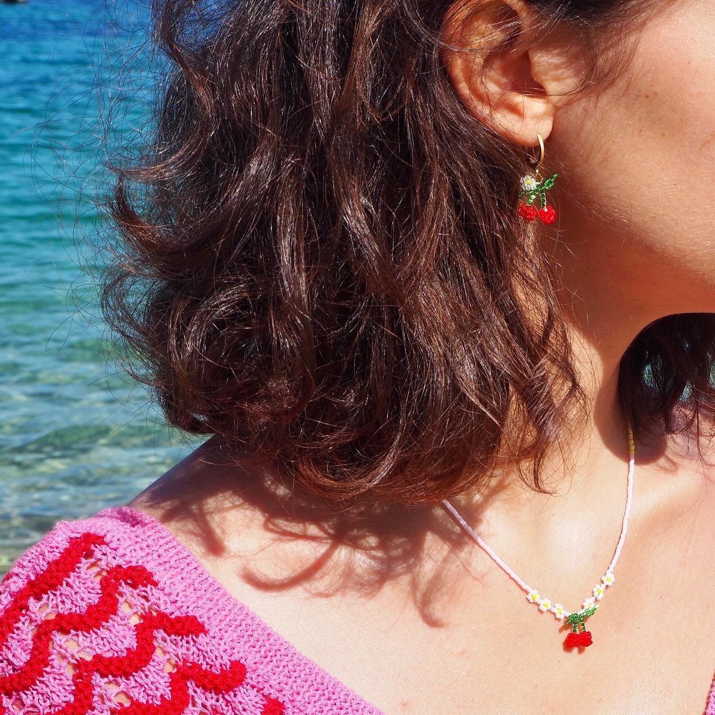 FRUTTI Flower Necklace - Cherry