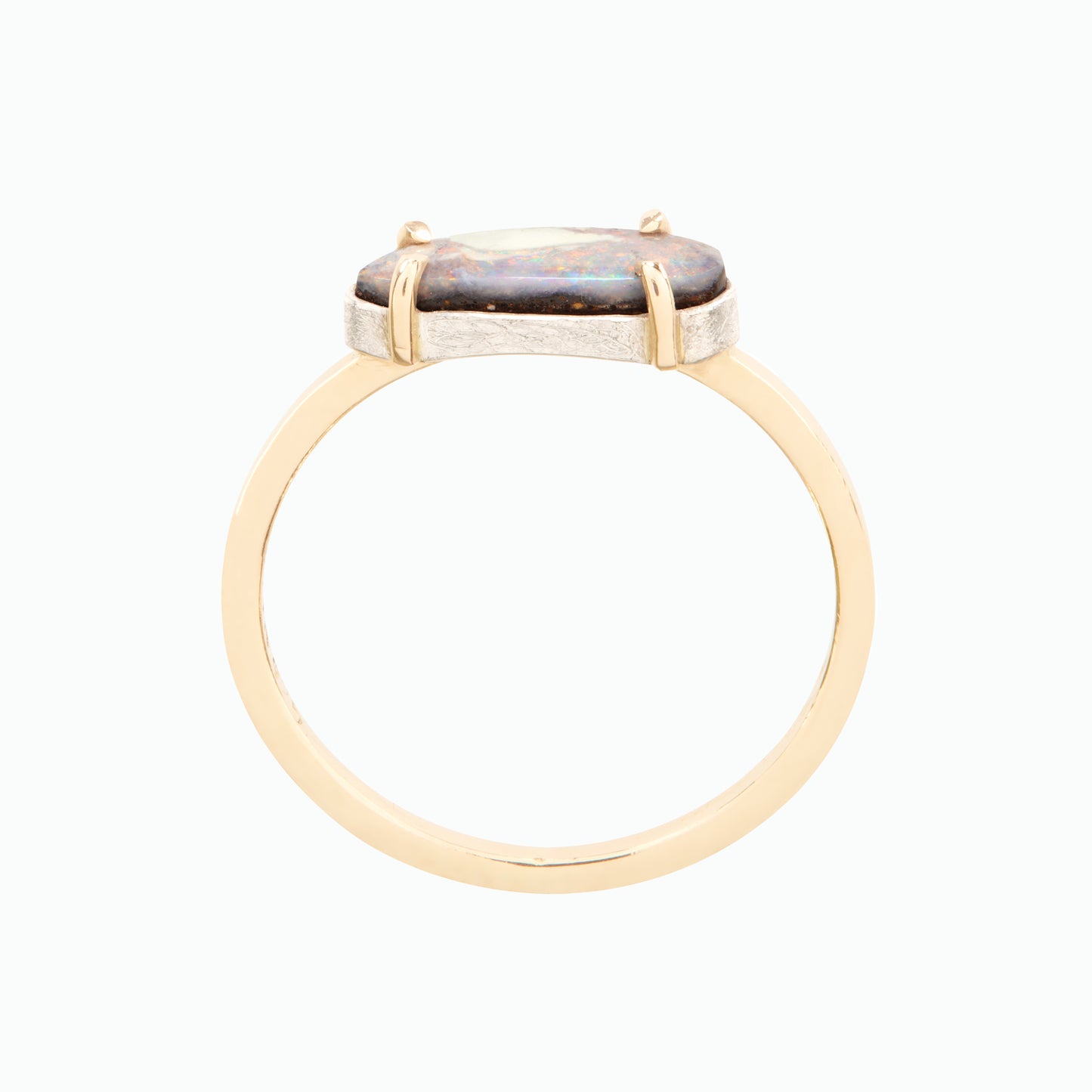 Australian Boulder Opal Ring