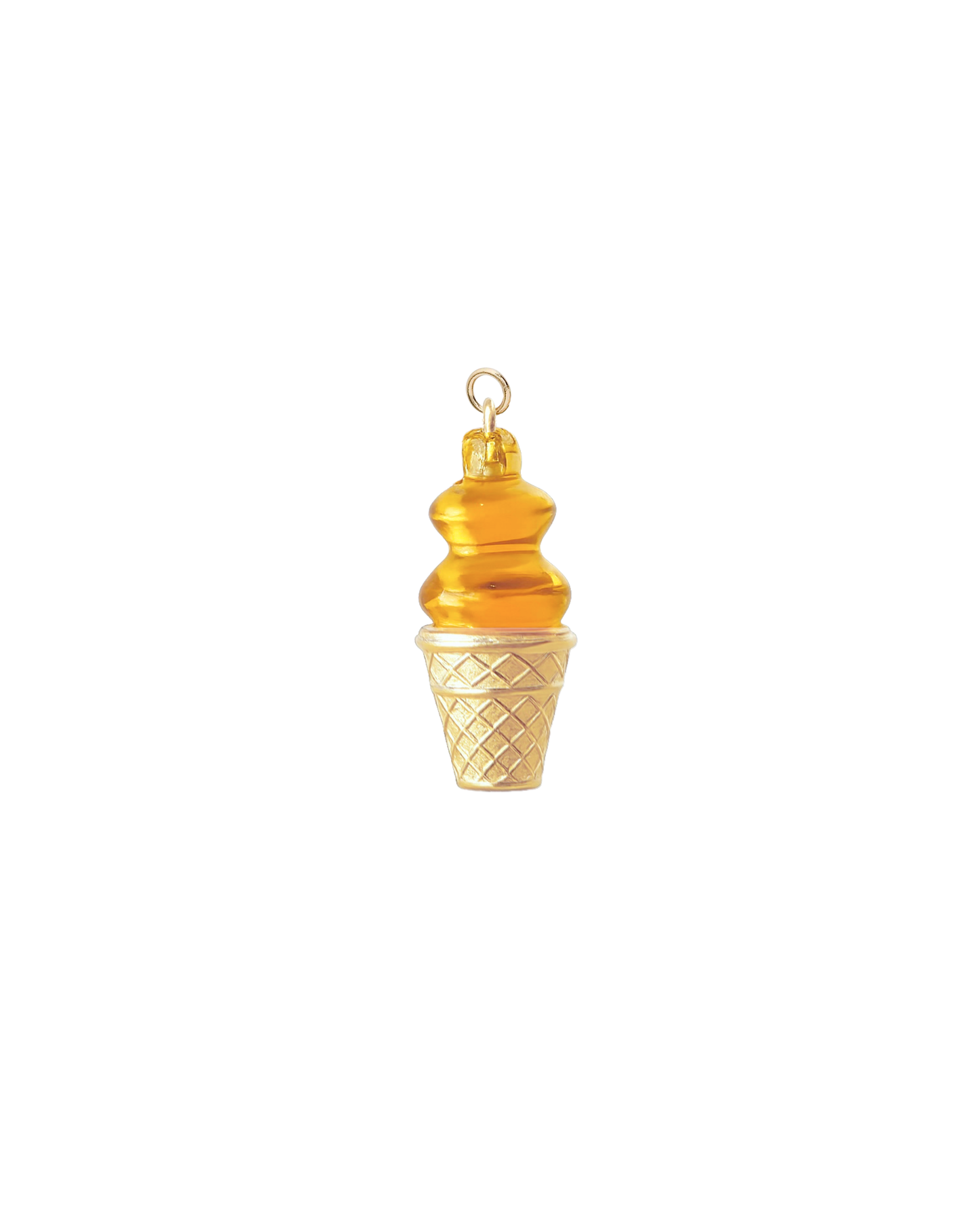 Citrine Ice Cream Cone Charm