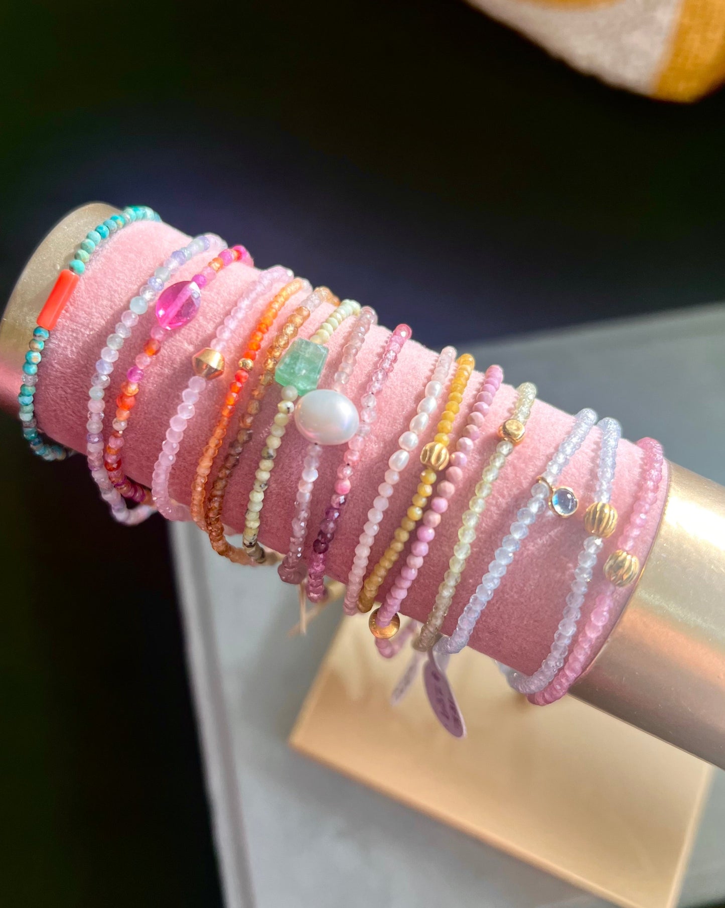 Pink Tourmaline Ombre Bracelet