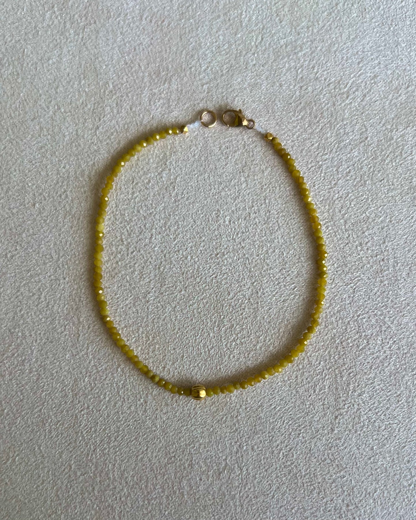 Olive Opal Strand Bracelet