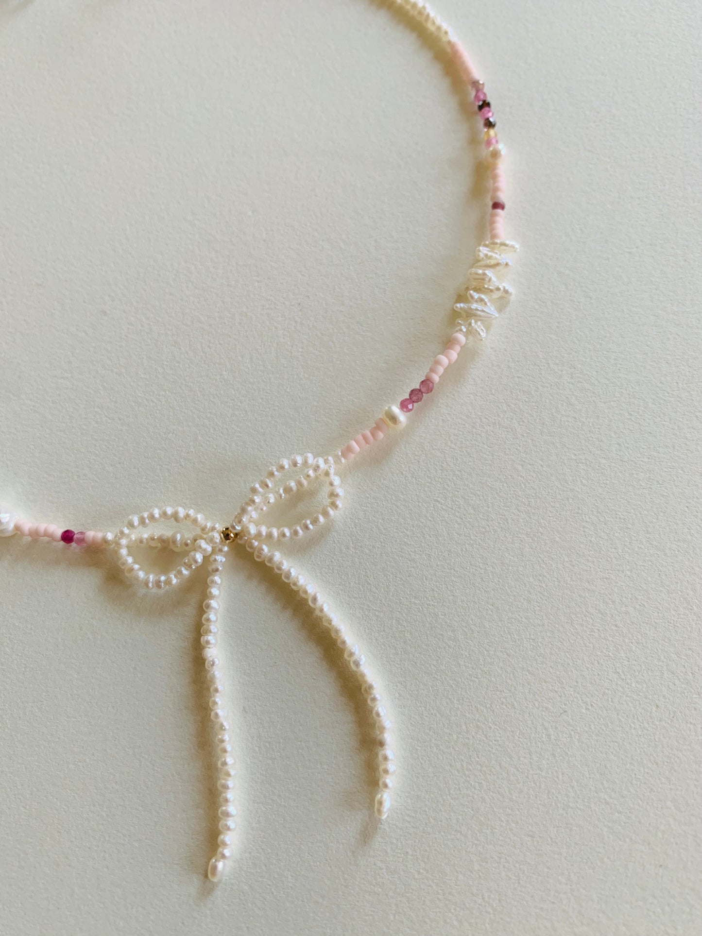 Pink Bow Choker