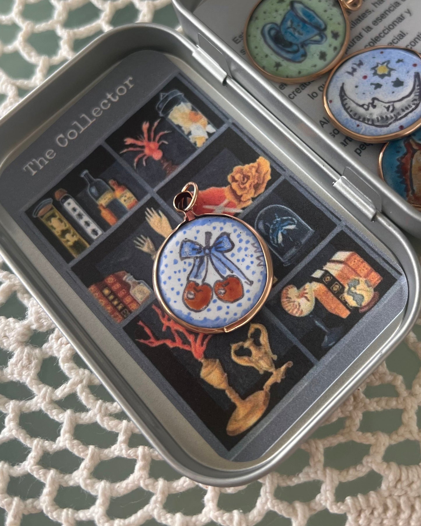 Cherry Enamel Pendant