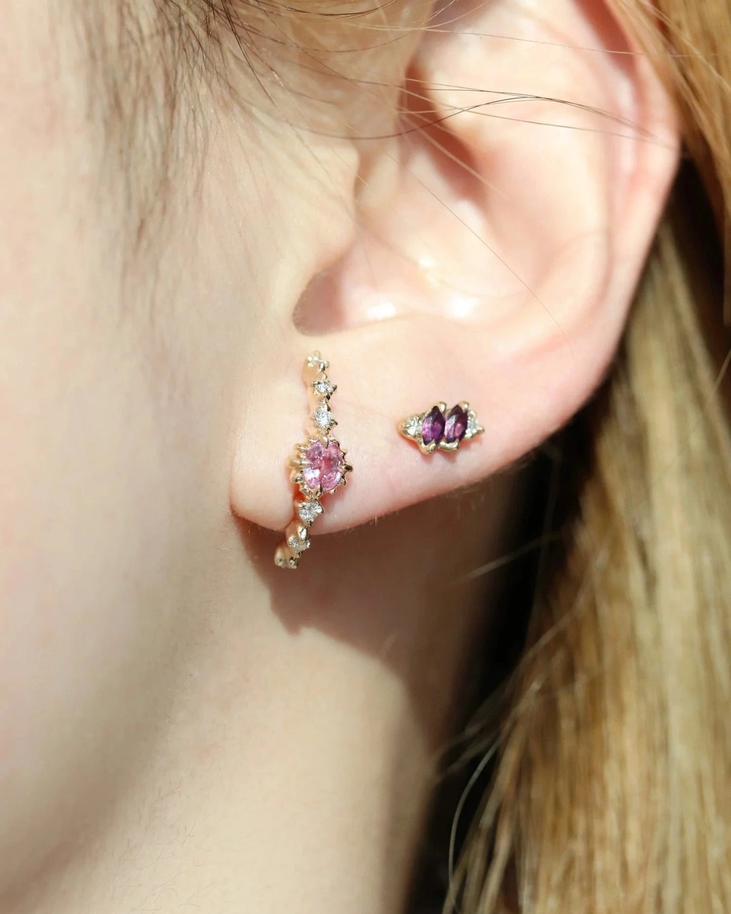 Daol Pink Sapphire Earring