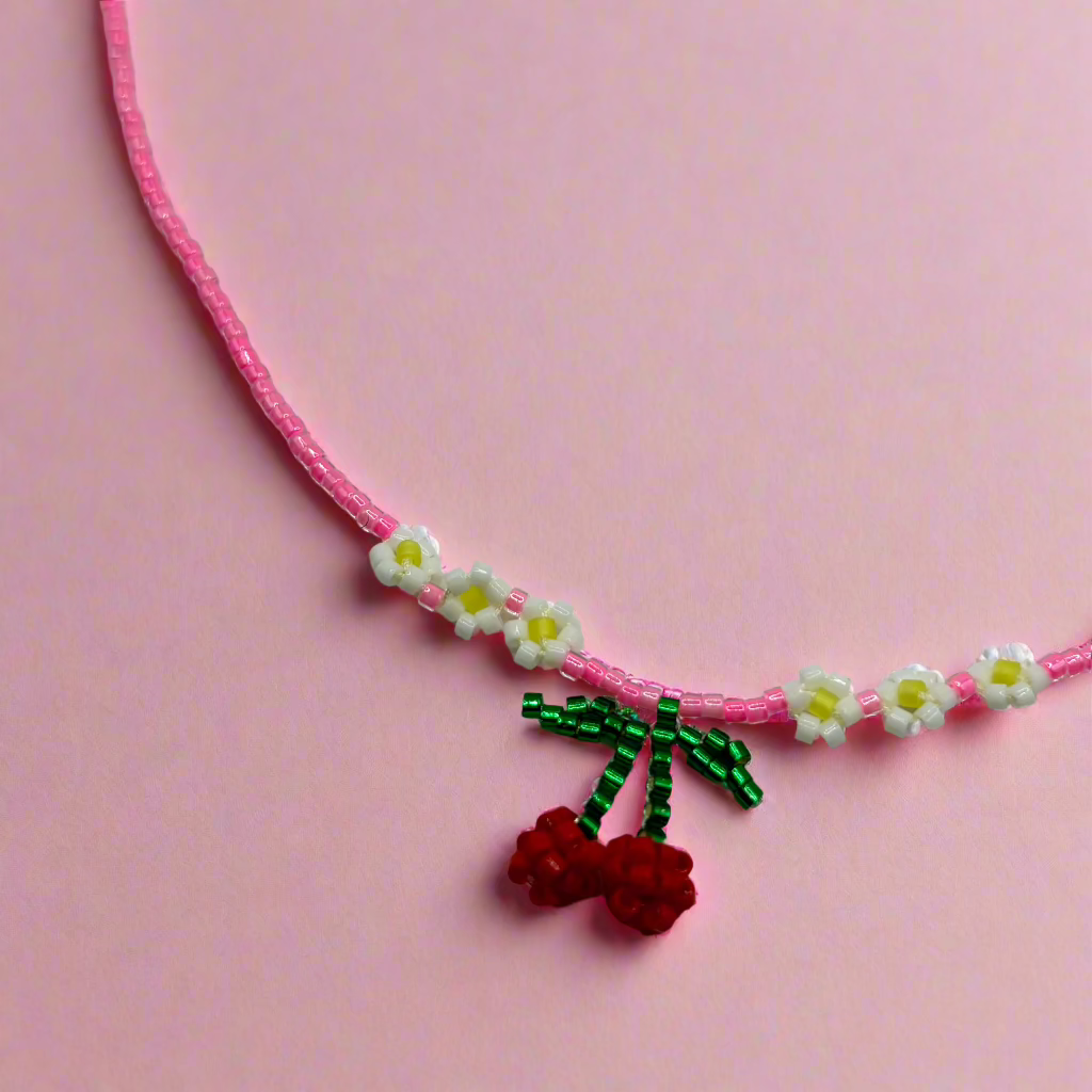 FRUTTI Flower Necklace - Cherry