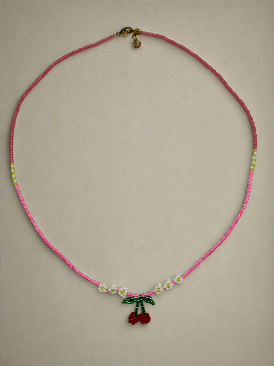 FRUTTI Flower Necklace - Cherry
