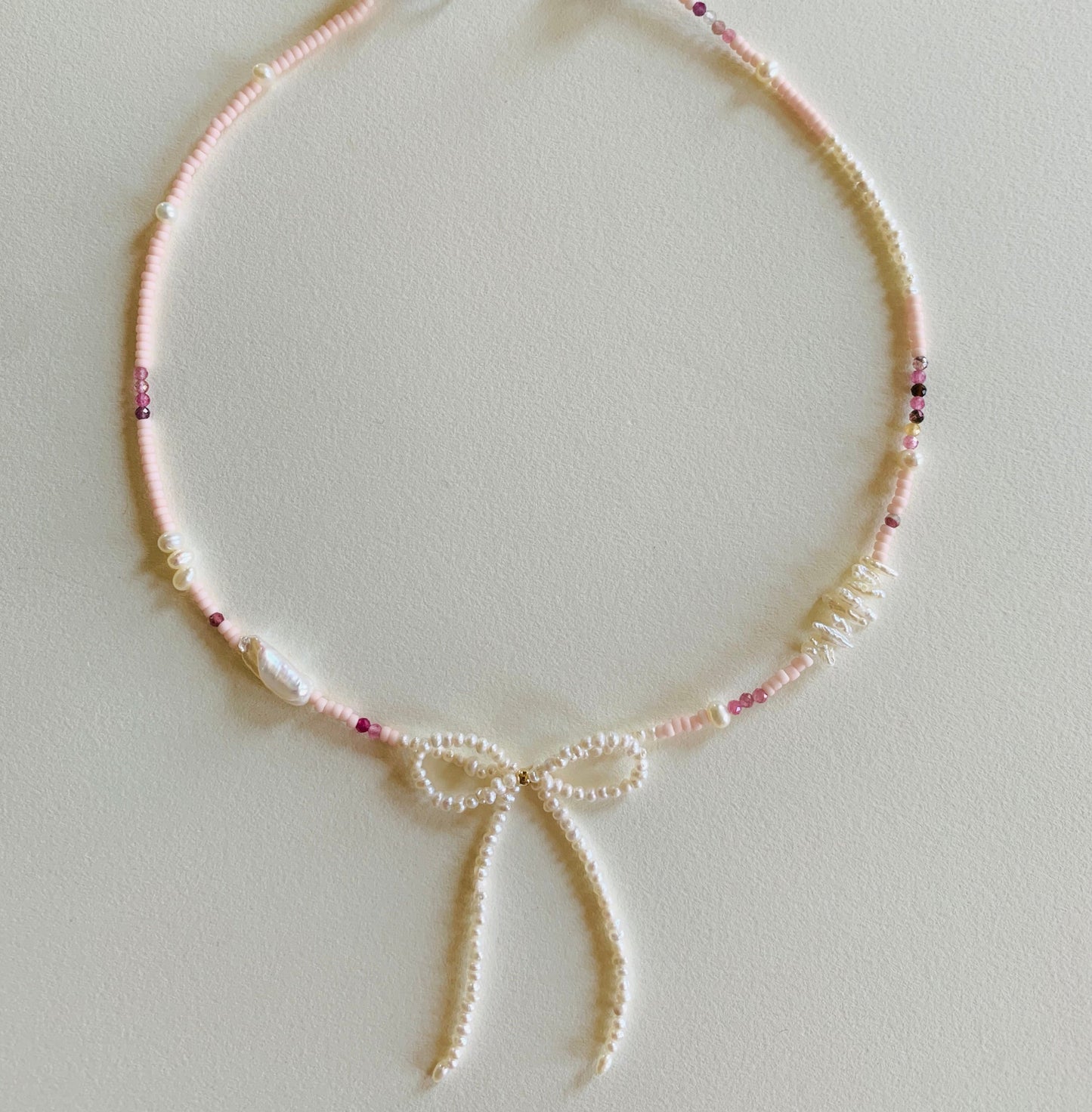 Pink Bow Choker