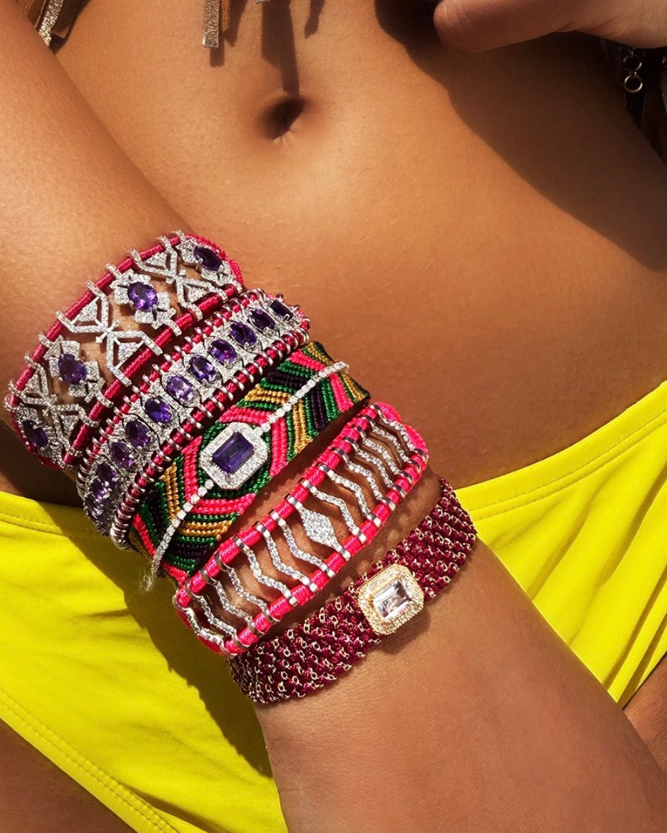 Vicky Bracelet in Neon Fuchsia