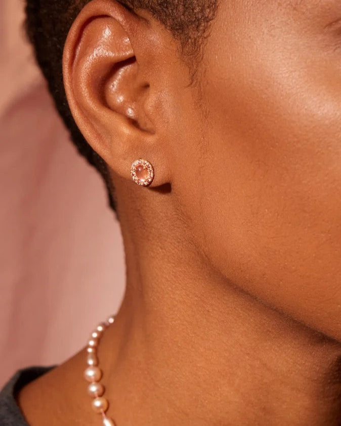 Sunstone and Spinel Studs