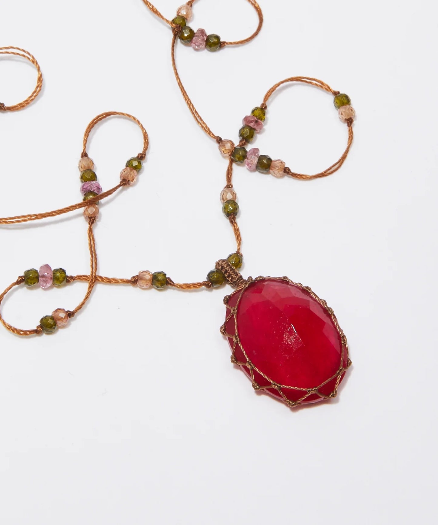 Short Tibetan Rubellite Pendant