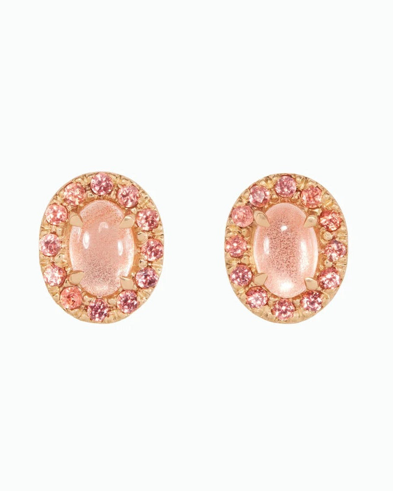 Sunstone and Spinel Studs