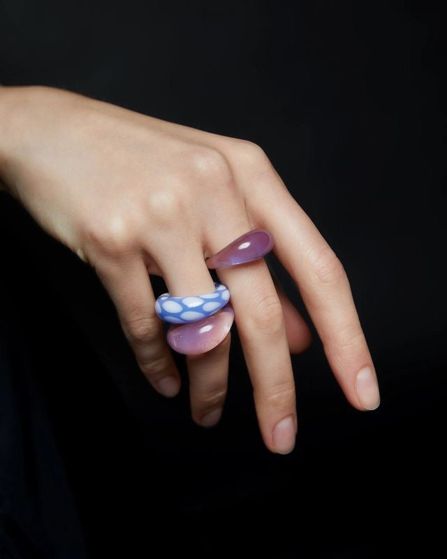 Jelly Pink Glass Ring