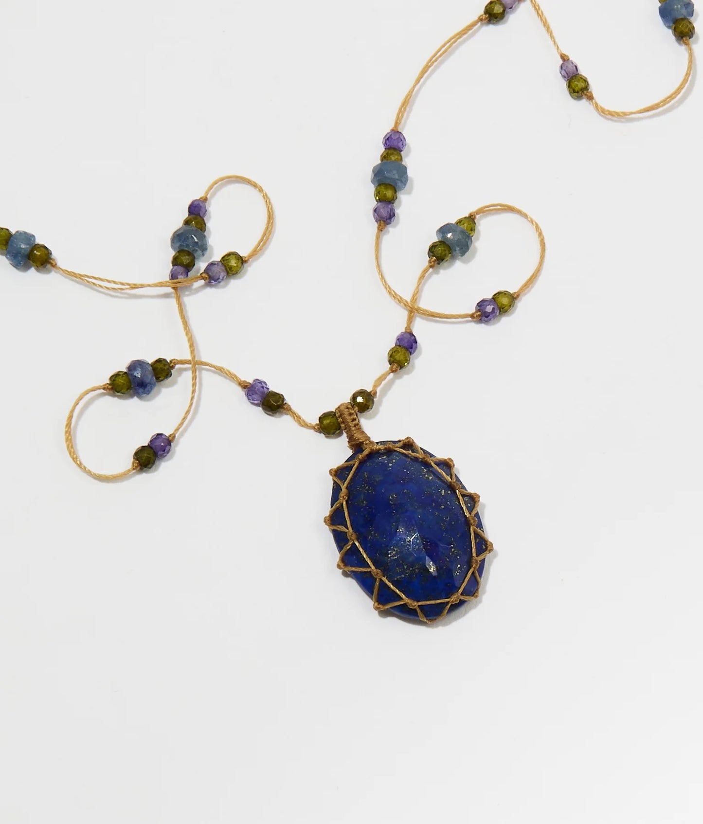 Short Tibetan Lapis Lazuli Pendant