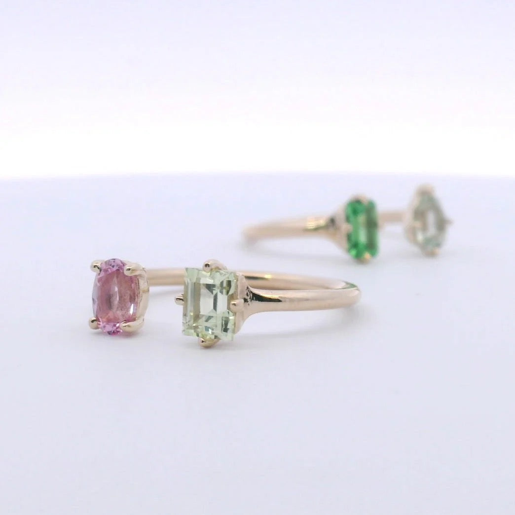 Tuesday Ring - Morganite & Chrysoberyl