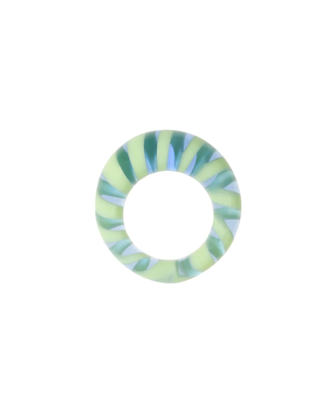 Spiral Glass Ring in Mint