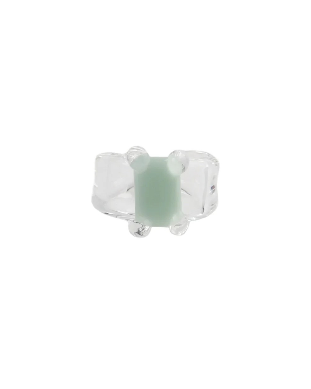 Prong Set Glass Ring