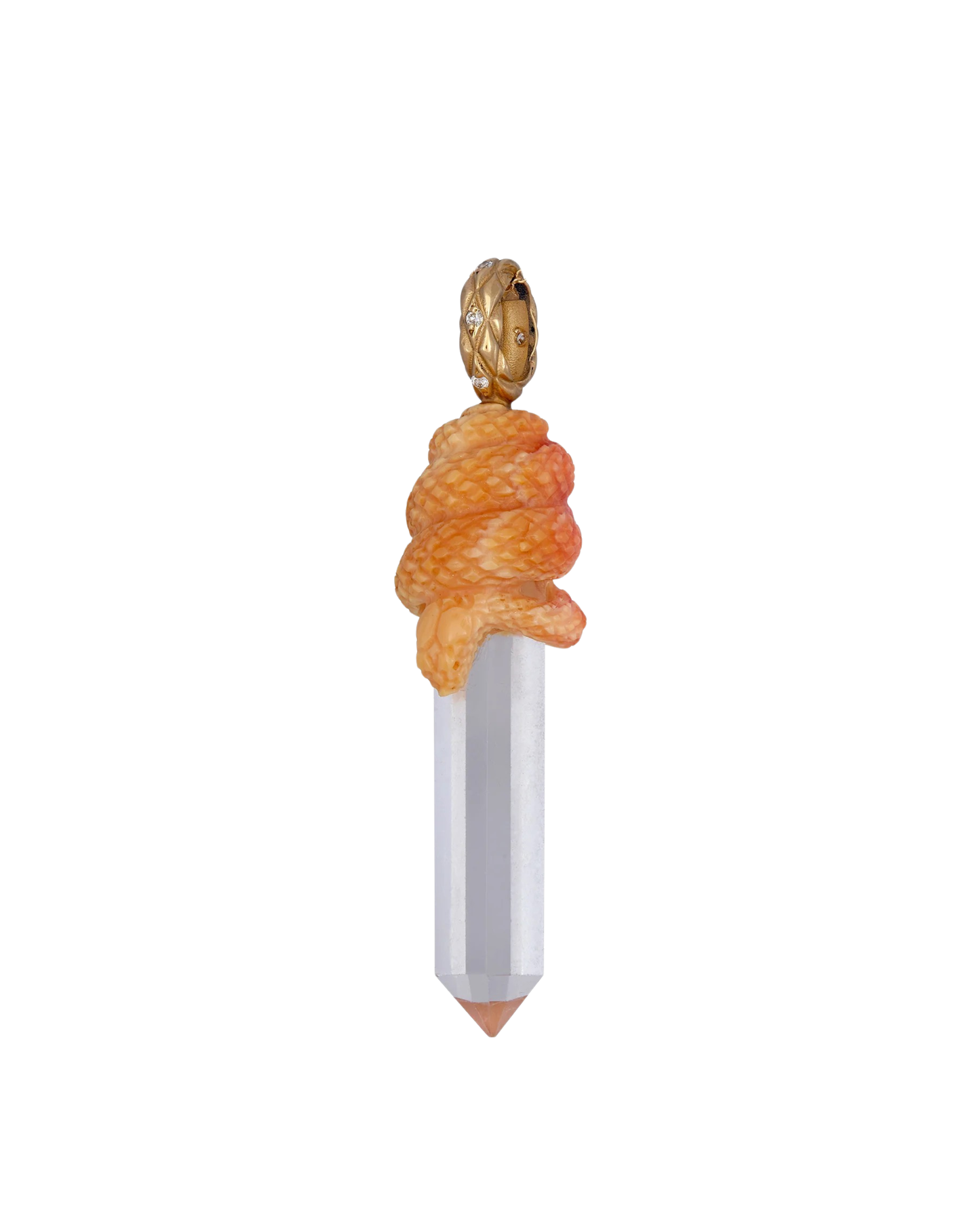 Rock Crystal With Serpent Charm