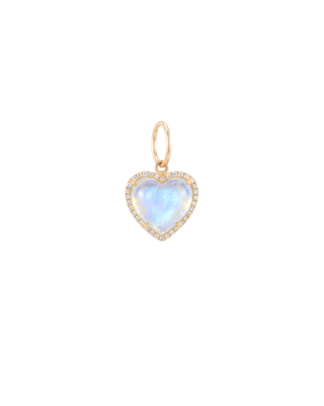 Moonstone Heart Charm
