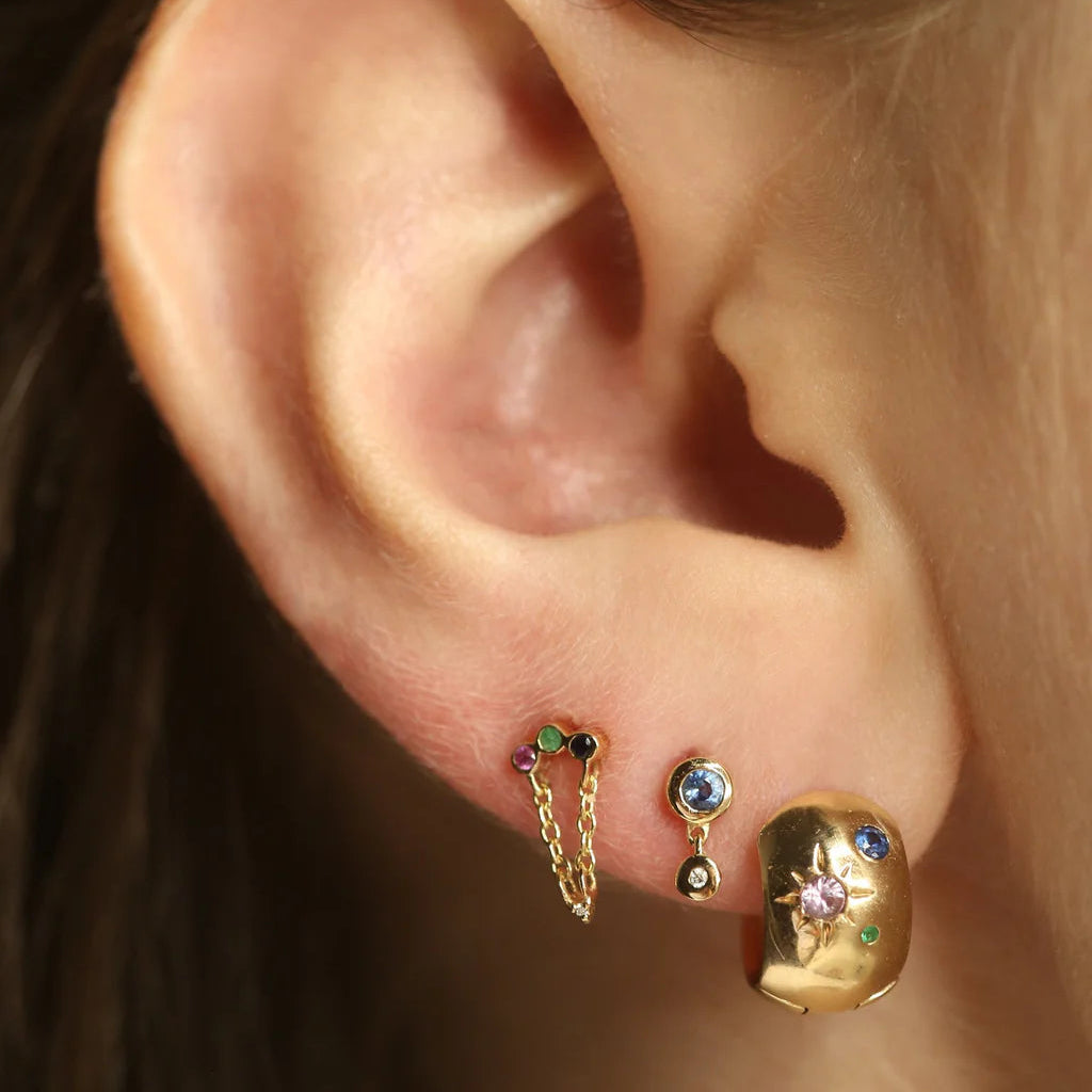Disco Huggies with Mixed Stones