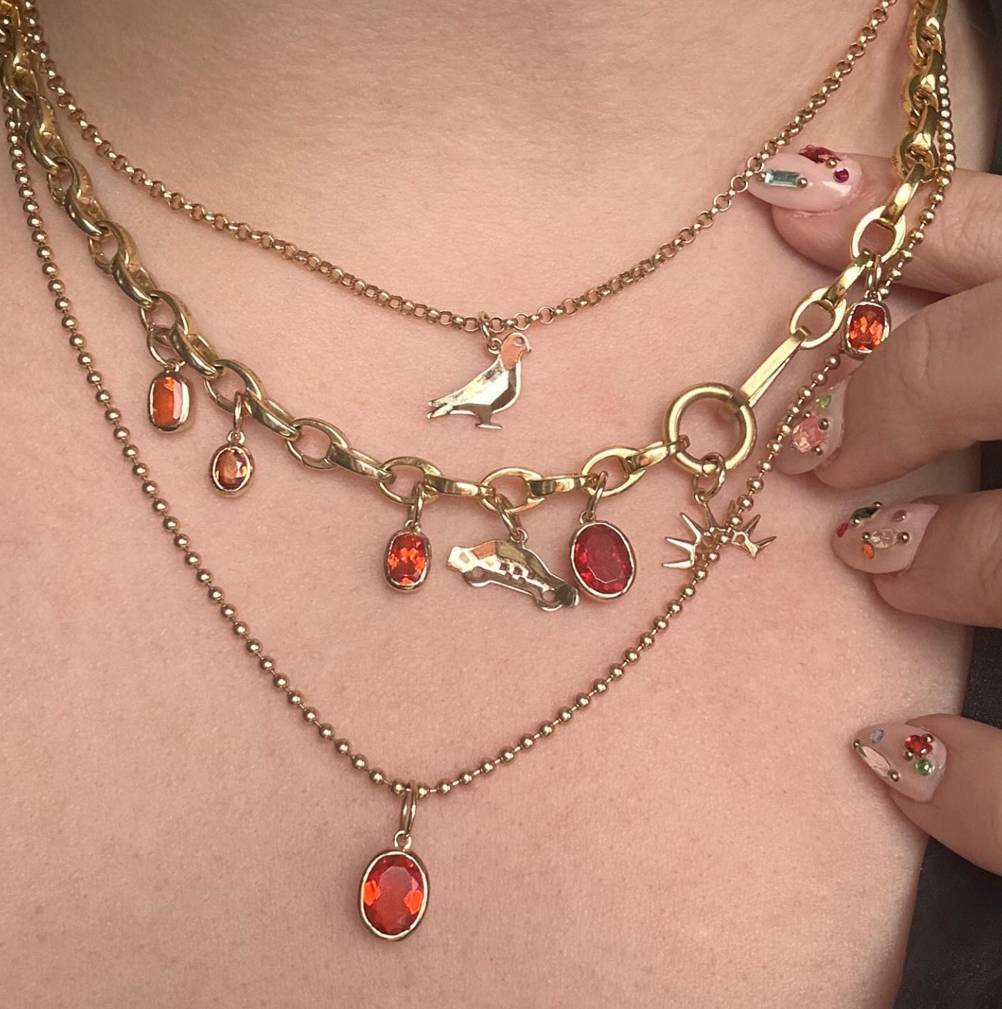 Sequin Bird Charm