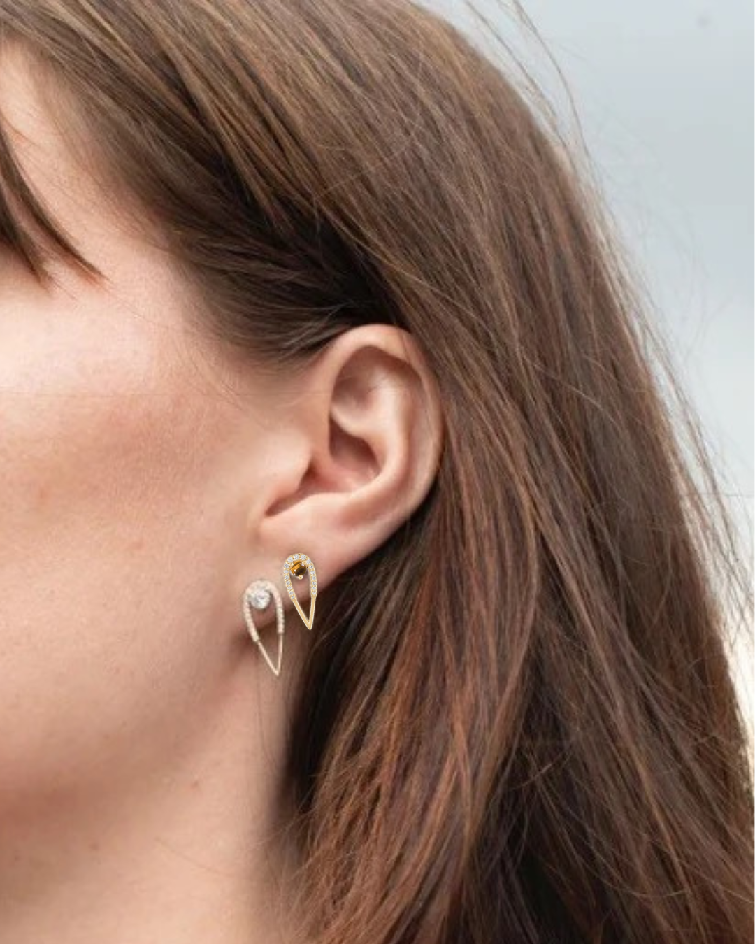 Peacock Tiger's Eye Studs