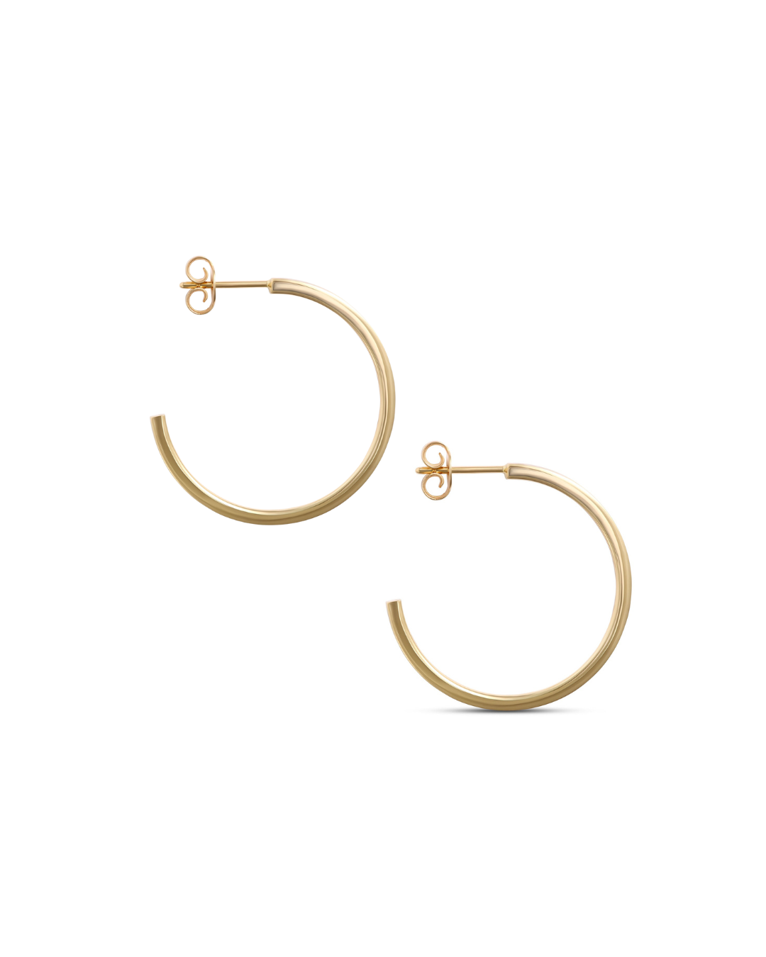 Medium Lilac Enamel Hoops