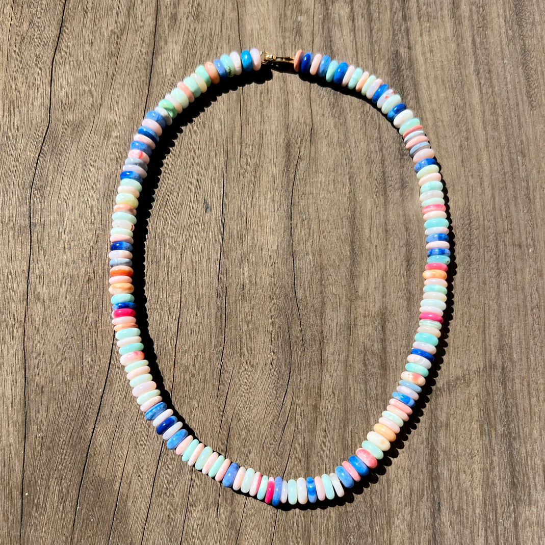 Multicolor Opal Beaded Necklace