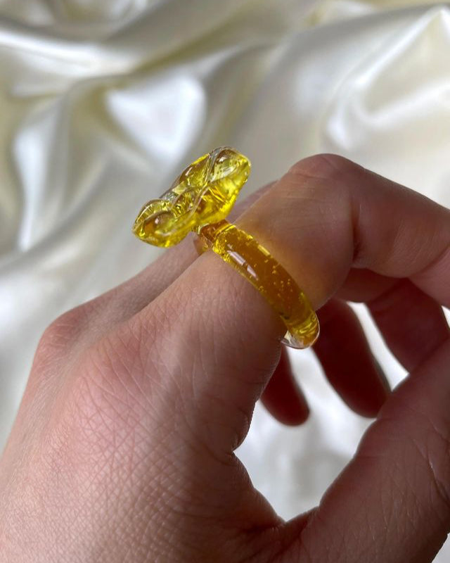 Flower Glass Ring