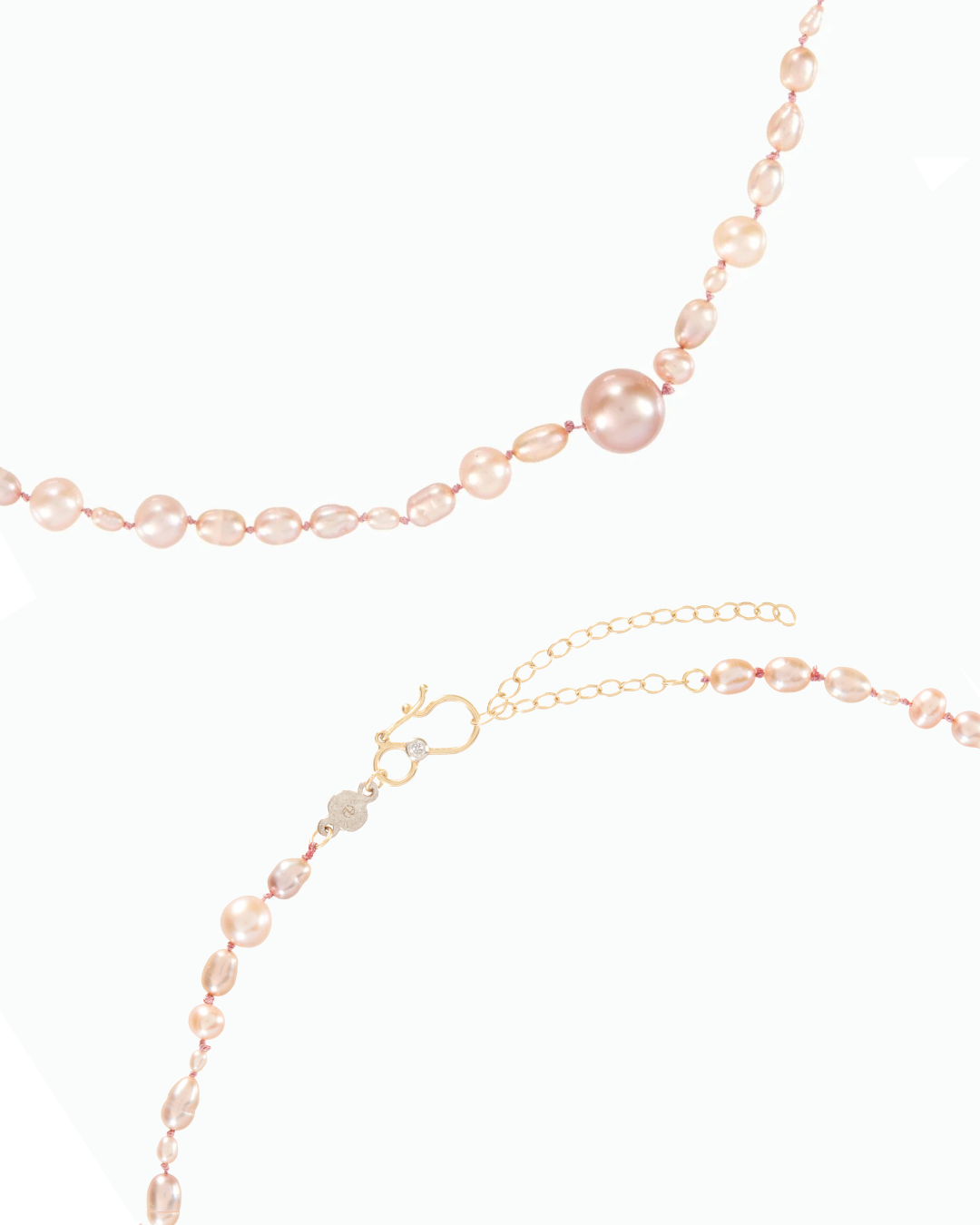 Garden Rose Pearl Strand Necklace