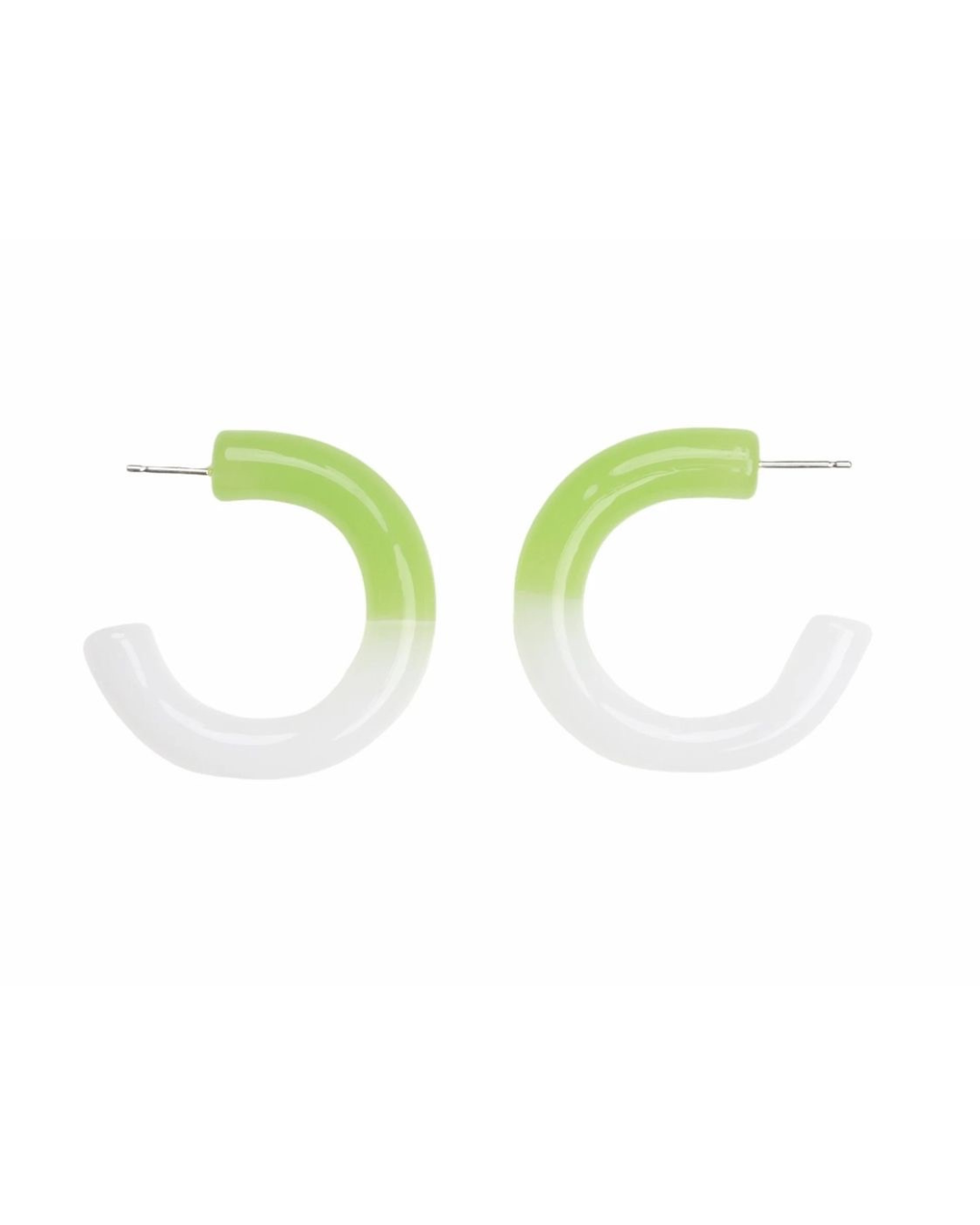 Two Tone Hoops - Lime Green