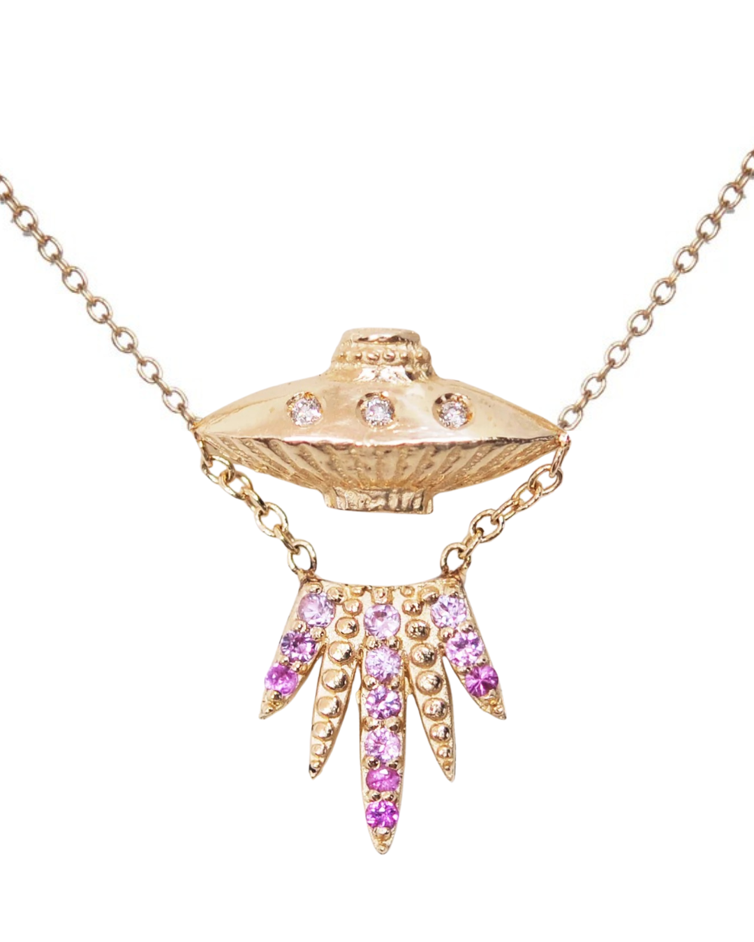 UFO Pink Sapphire Necklace