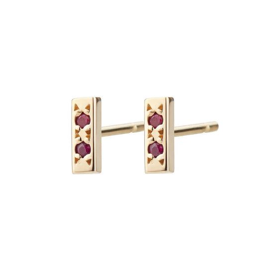 Ruby Bar Studs