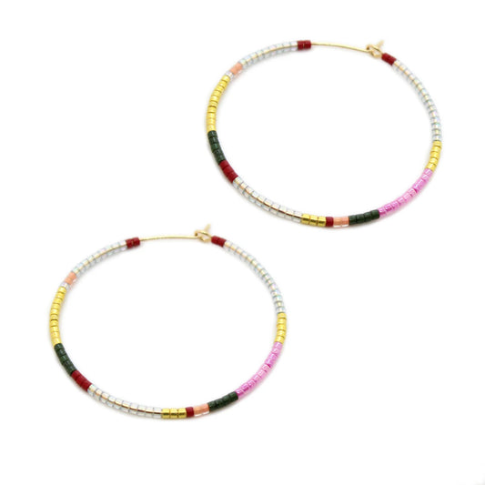 Beauty Hoops | Gold, Pink & Silver