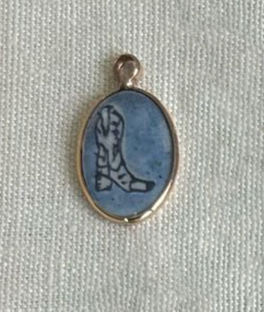 Cowboy Boot Enamel Pendant
