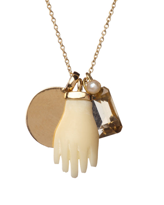 Ivory Hand Charms Necklace