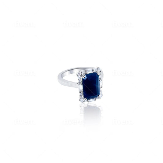 Blue Sapphire Cocktail Ring