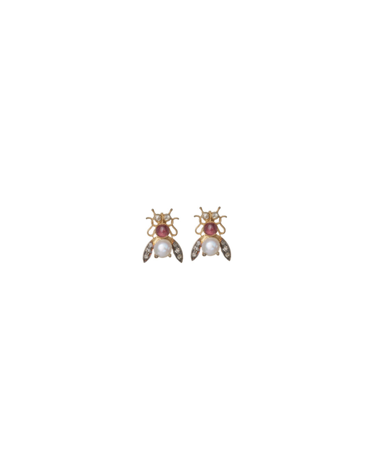 BYE Bee Ruby Earrings