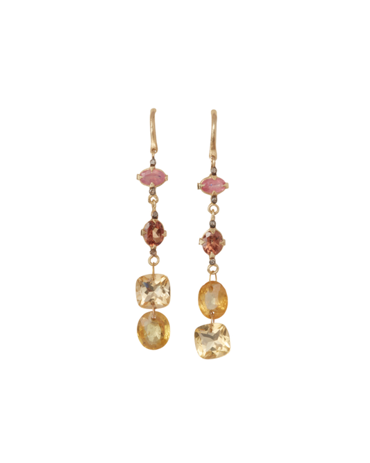 OOAK Gem Drop Earrings