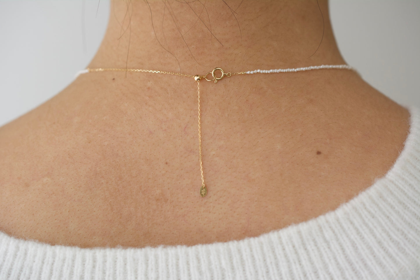 Tiny Akoya Pearl Adjustable Necklace