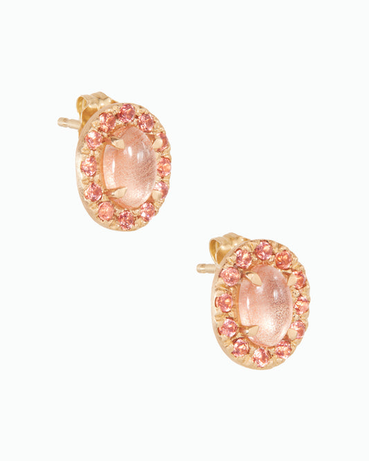 Sunstone and Spinel Studs