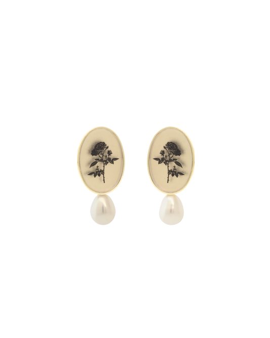 Rose Pearl Earrings
