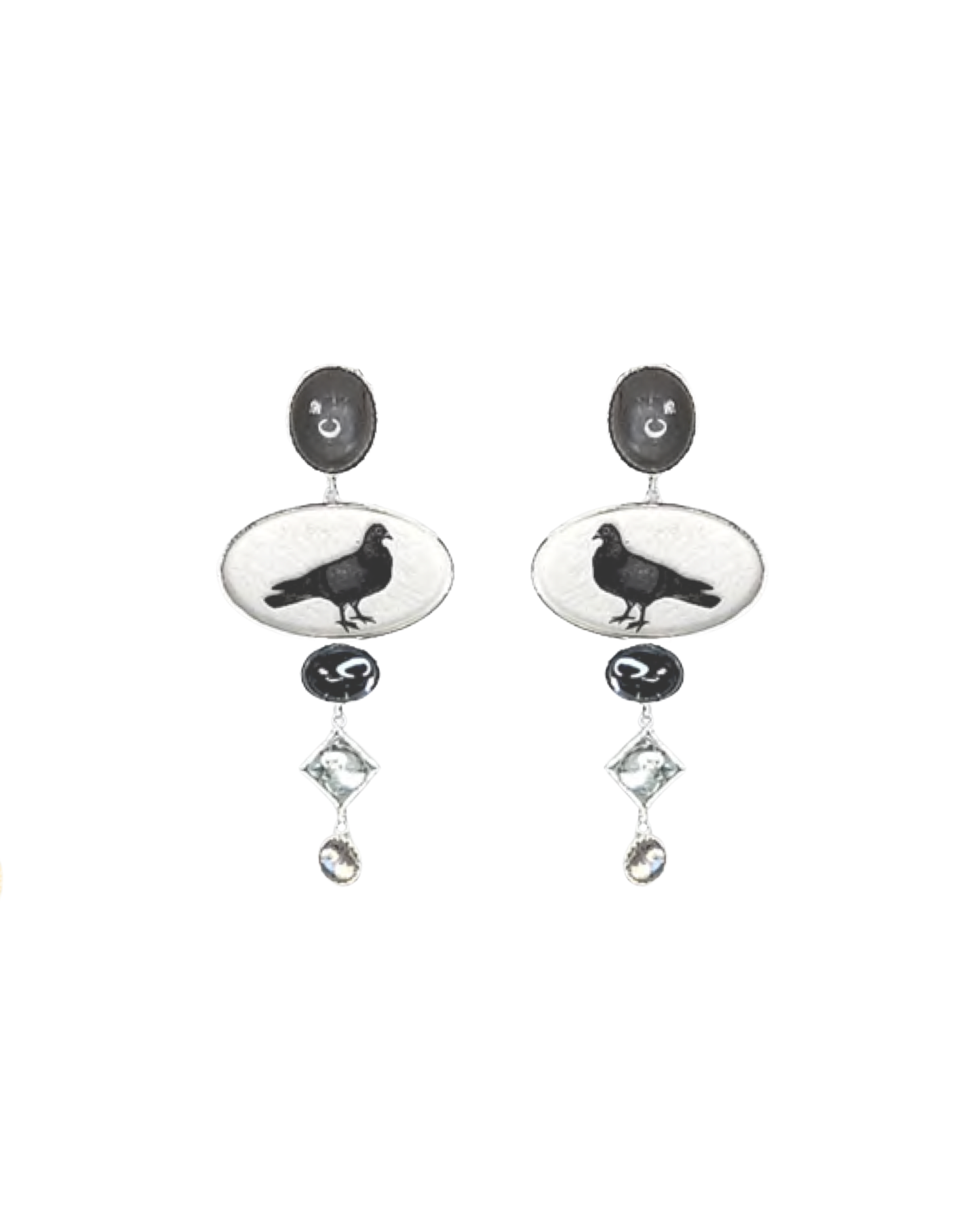 Pigeon Drop Statement Earrings