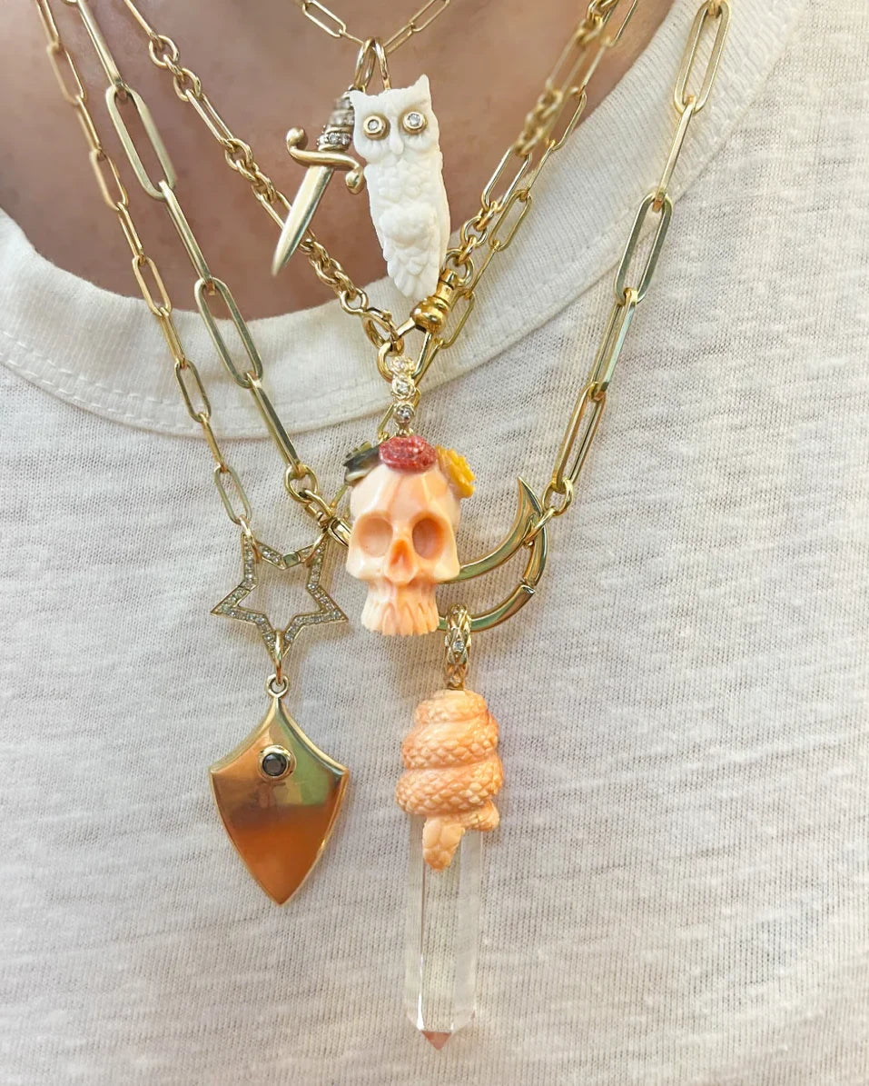 Rock Crystal With Serpent Charm