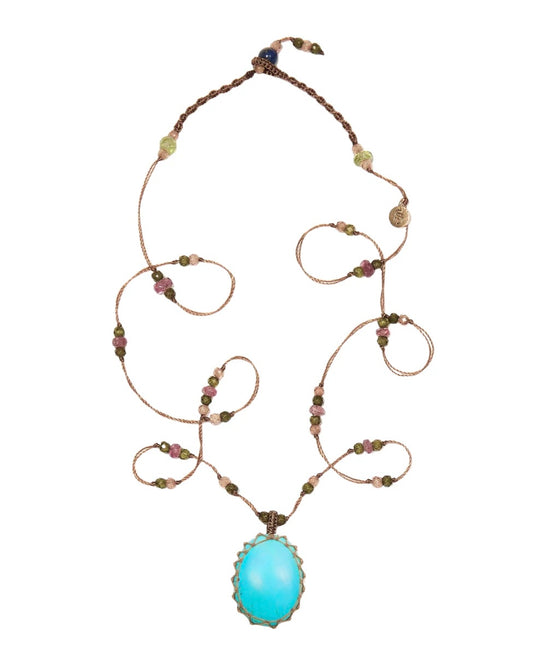 Short Tibetan Turquoise Pendant