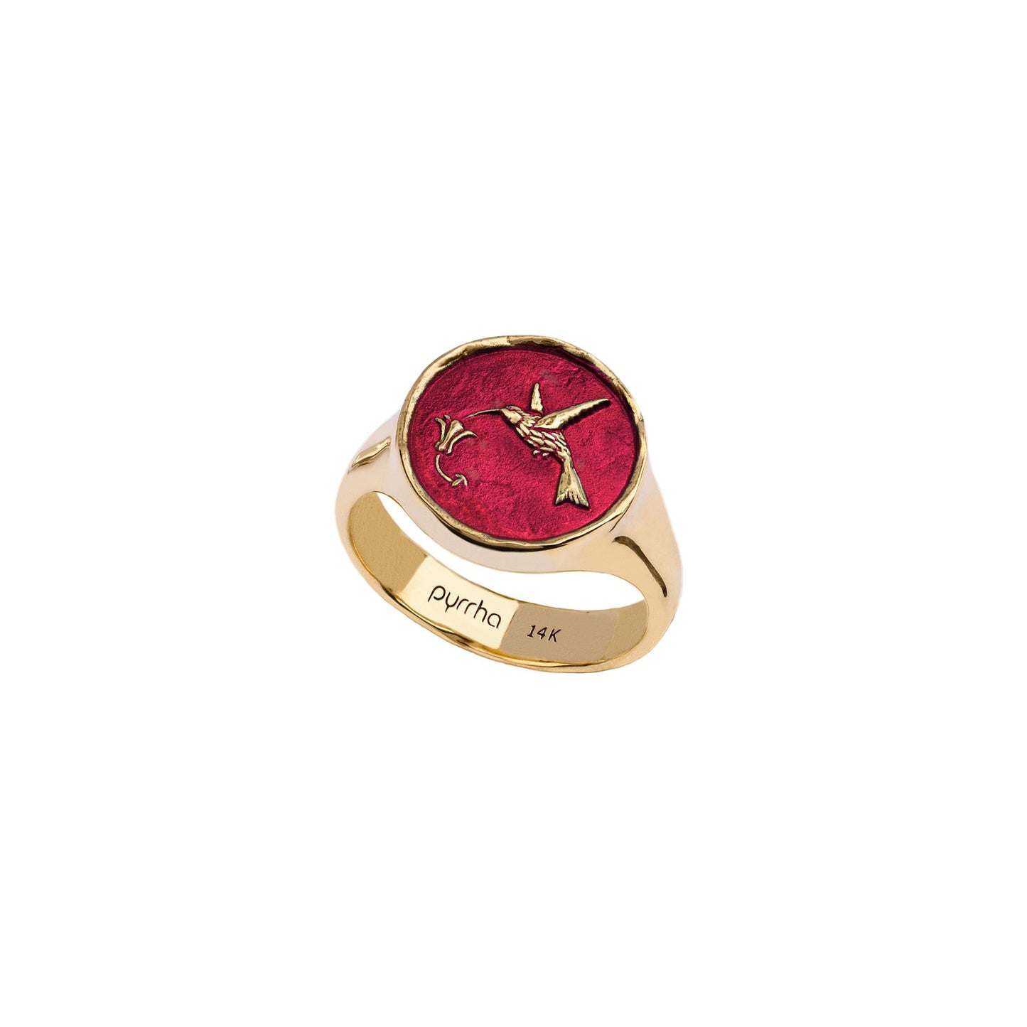 Hummingbird Talisman Signet Ring