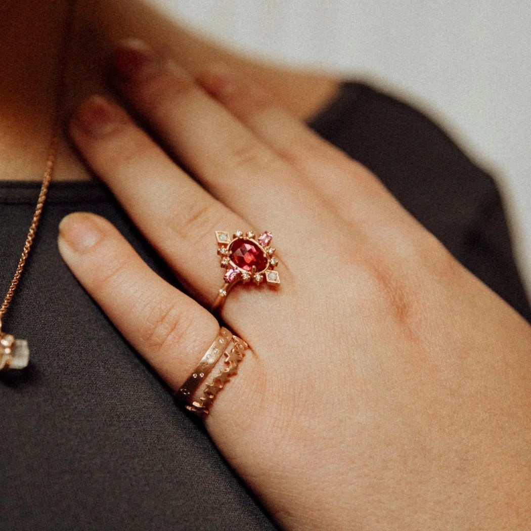 Sparkle Burst Tourmaline Ring