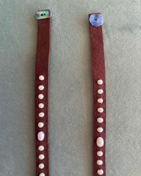 Pearls Leather Bracelet