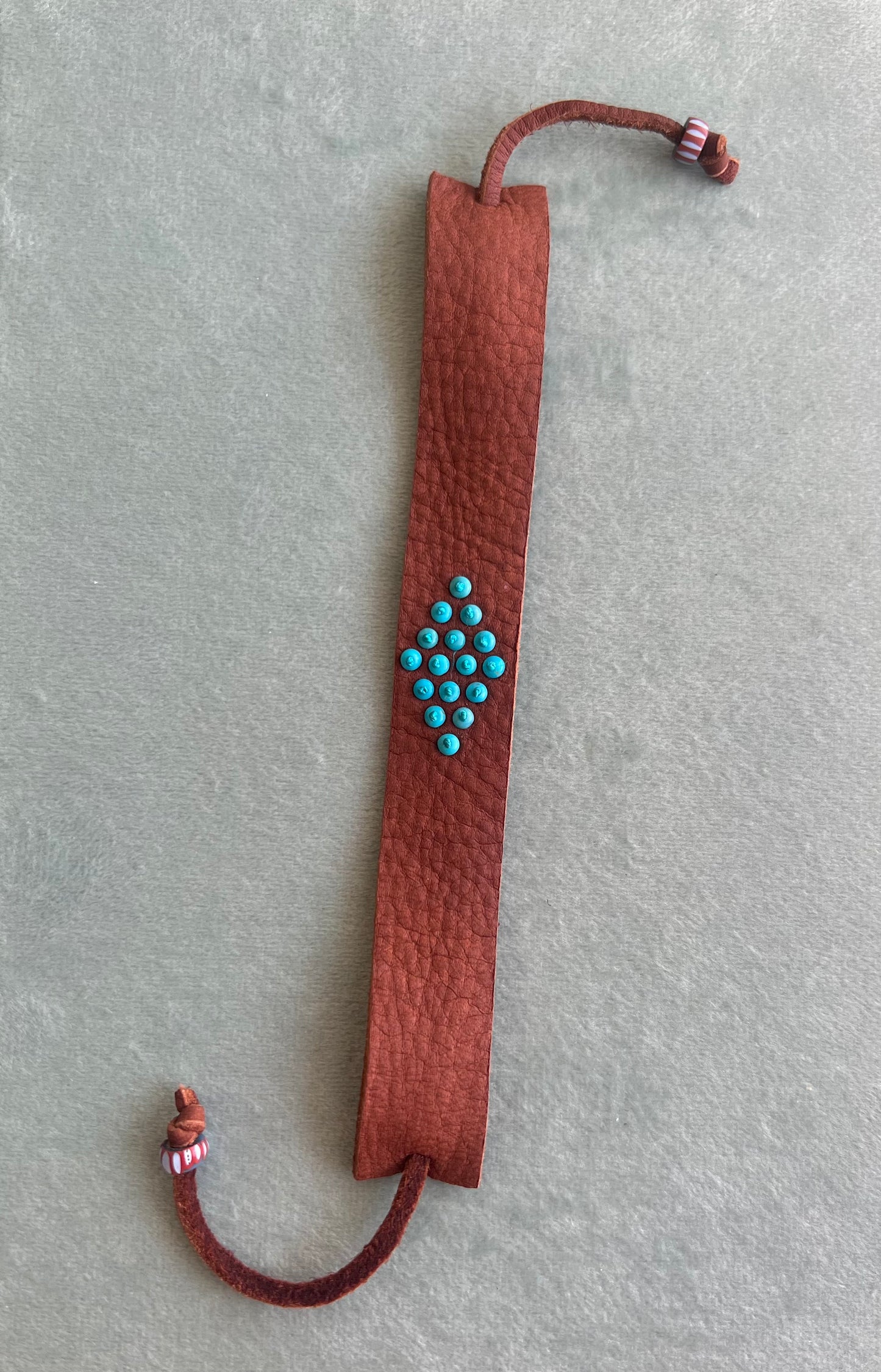 Turquoise Brown Leather Bracelet